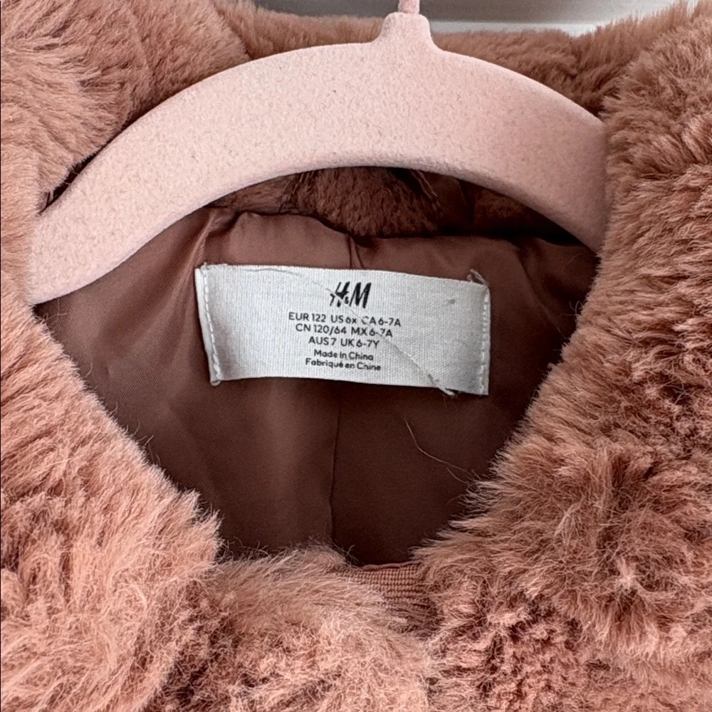 H&M Kids Fuzzy Faux Fur Jacket Coat